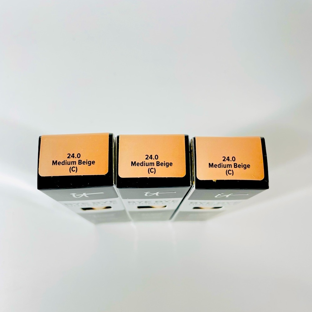 Lot of 3 it COSMETICS Bye Bye Under Eye, 24.0 Medium Beige ( C ) 0.40oz (12ml)